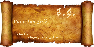 Bori Gorgiás névjegykártya